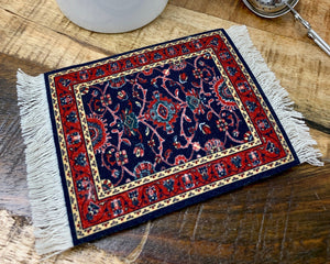 Deep Blue Bergamo CoasterRug Set